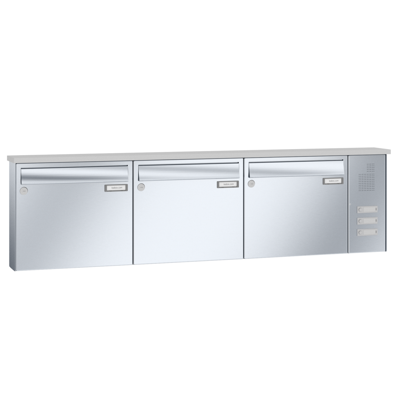 Briefkastenanlage Aufputz Edelstahl Sprech Klingel Lea 3 1-12 Fach