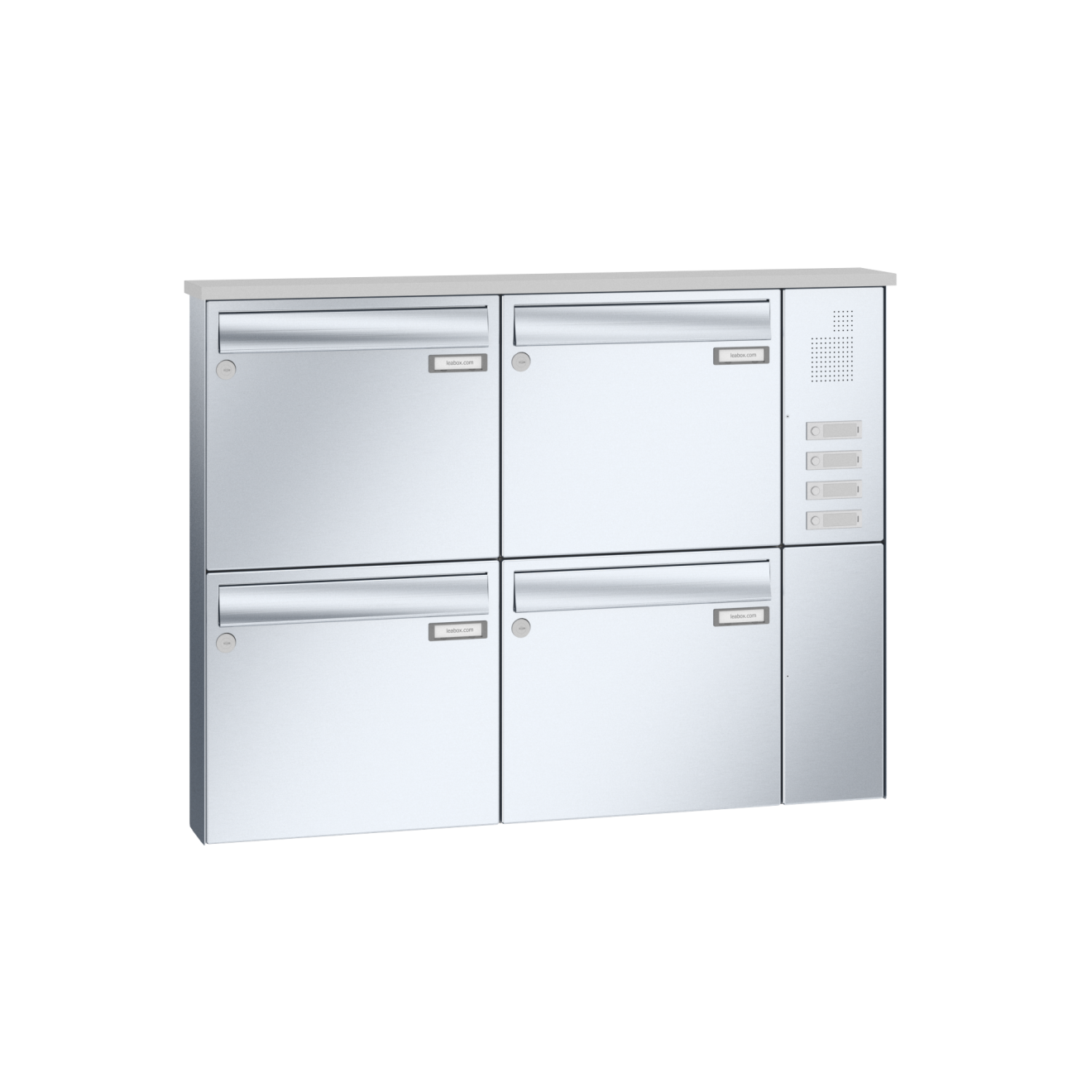 Briefkastenanlage Aufputz Edelstahl Sprech Klingel Lea 3 1-12 Fach