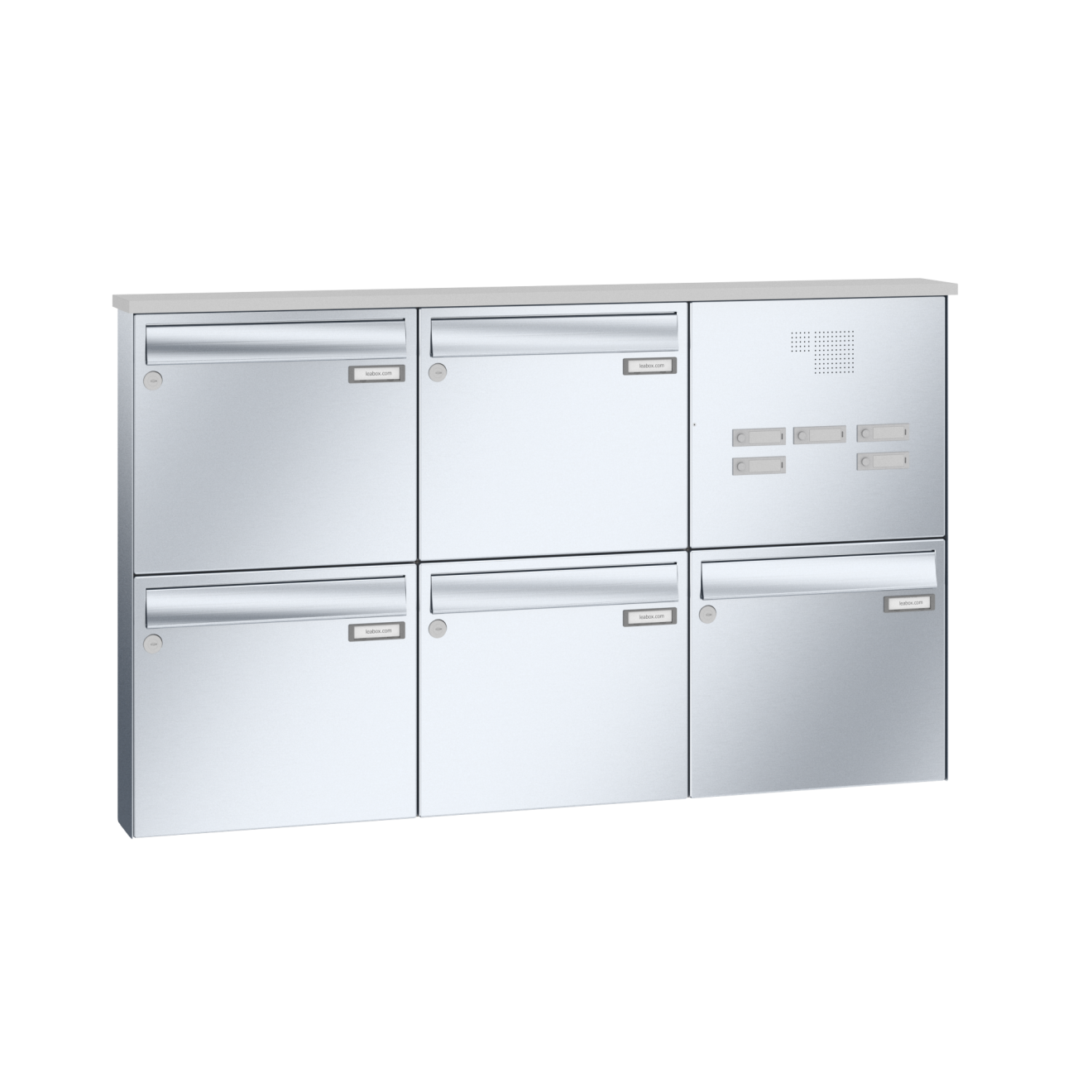 Briefkastenanlage Aufputz Edelstahl Sprech Klingel Lea 3 1-12 Fach