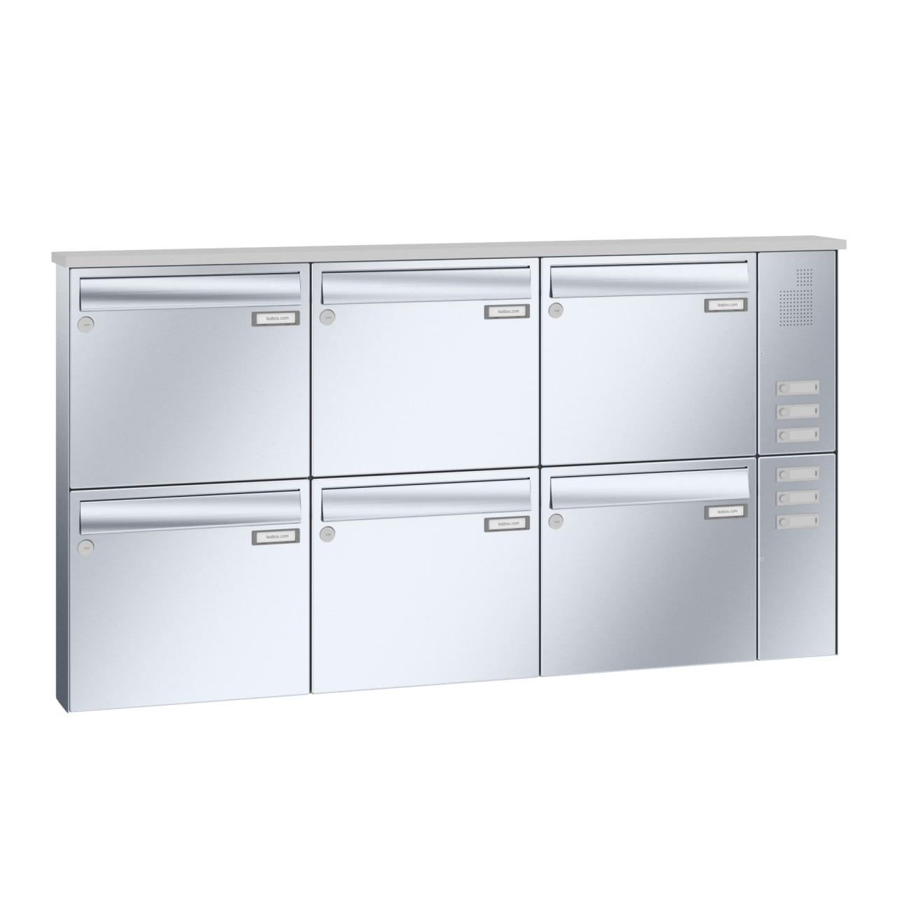 Briefkastenanlage Aufputz Edelstahl Sprech Klingel Lea 3 1-12 Fach