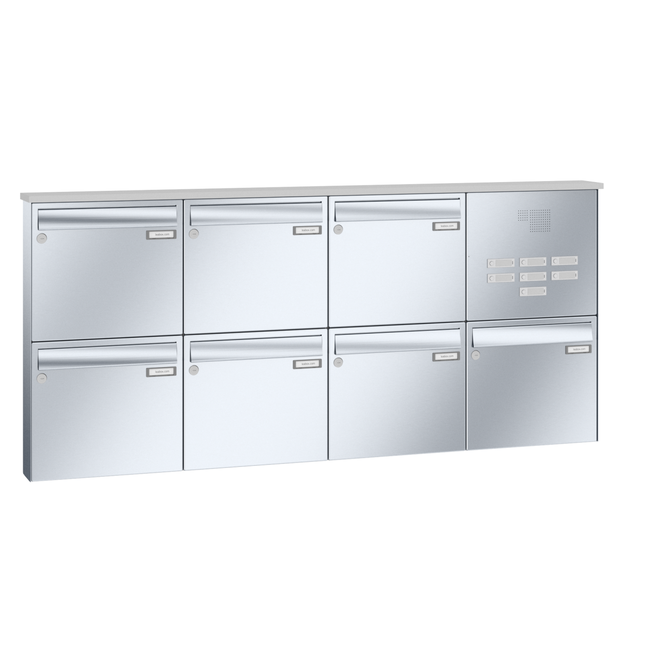 Briefkastenanlage Aufputz Edelstahl Sprech Klingel Lea 3 1-12 Fach
