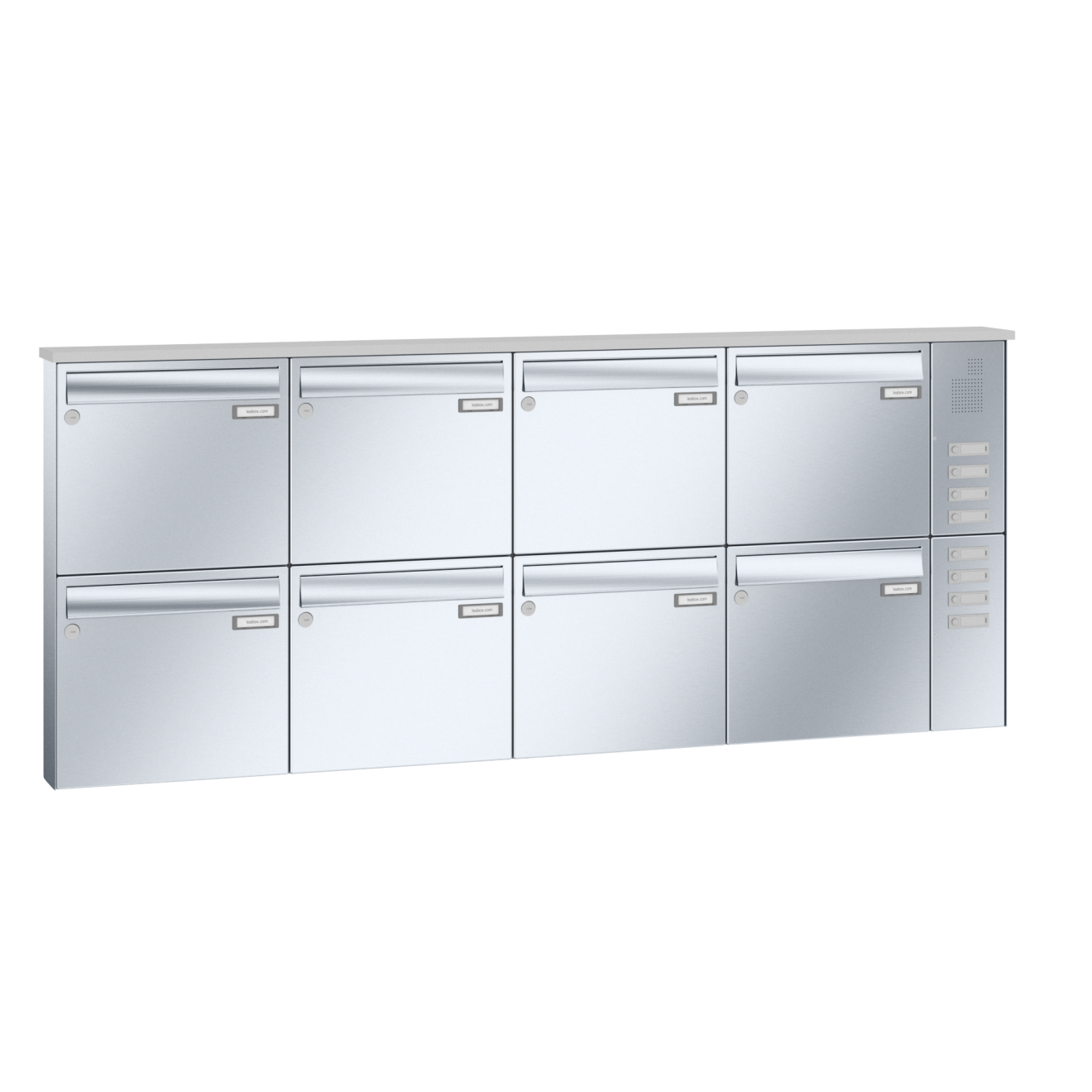 Briefkastenanlage Aufputz Edelstahl Sprech Klingel Lea 3 1-12 Fach