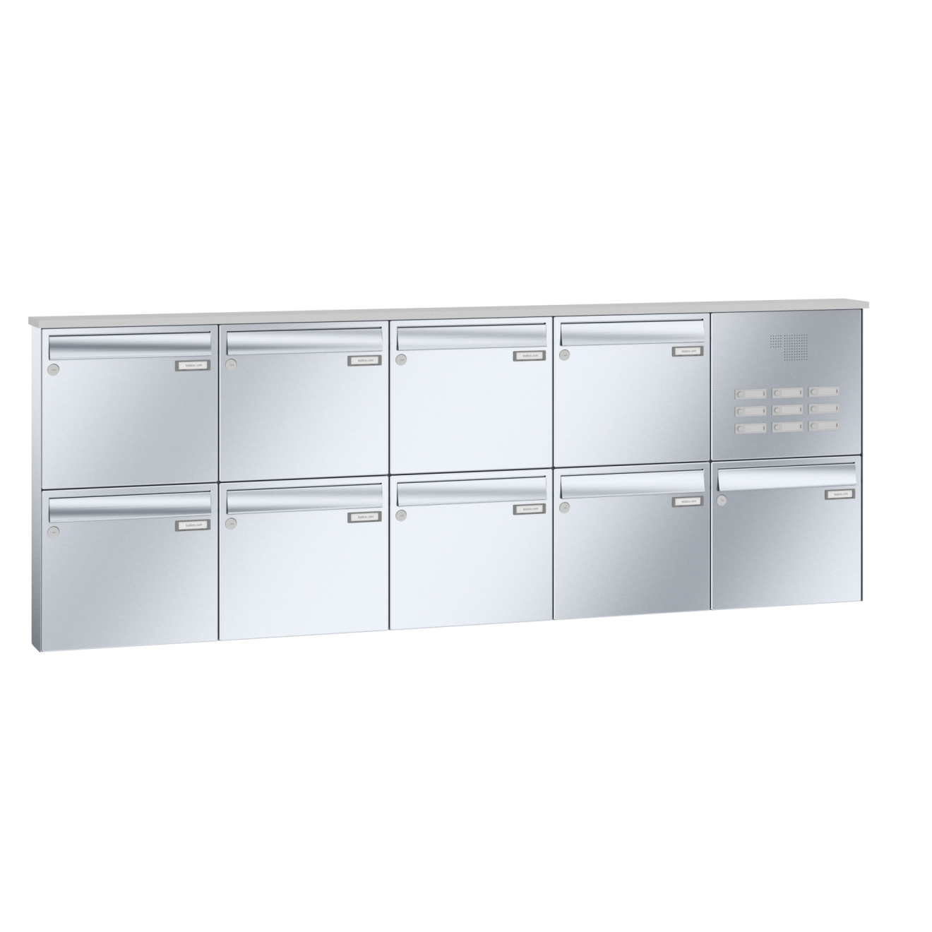 Briefkastenanlage Aufputz Edelstahl Sprech Klingel Lea 3 1-12 Fach