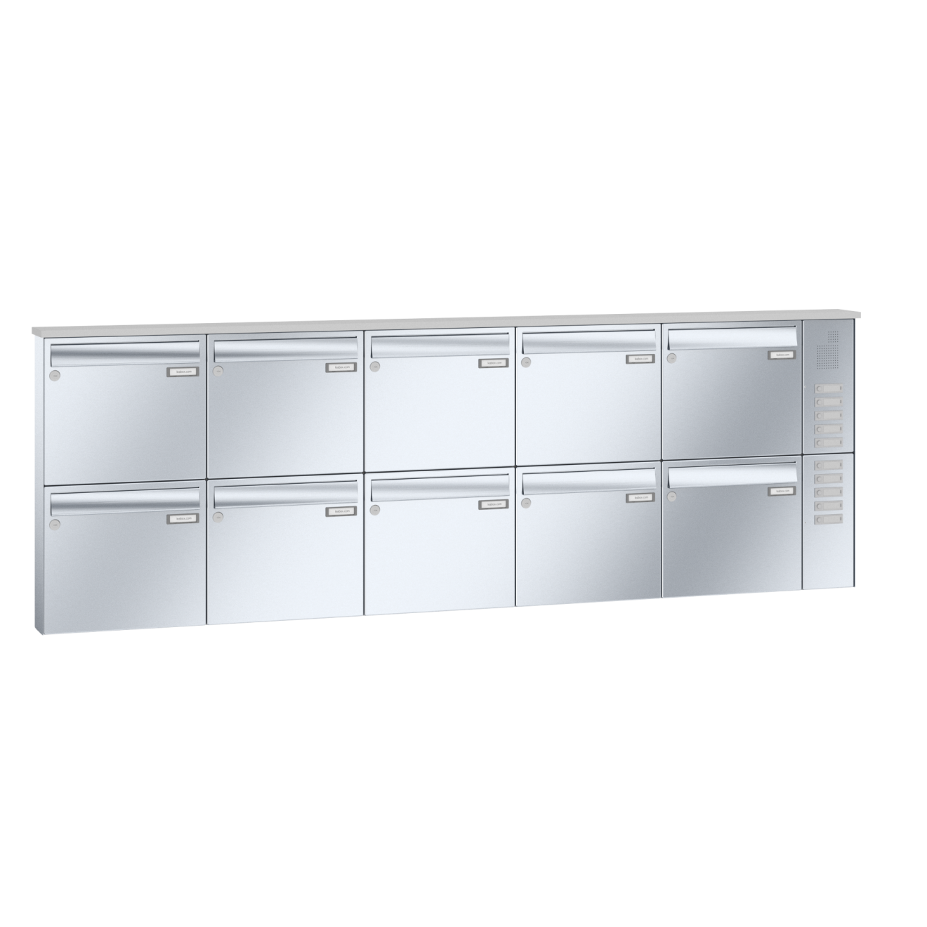 Briefkastenanlage Aufputz Edelstahl Sprech Klingel Lea 3 1-12 Fach