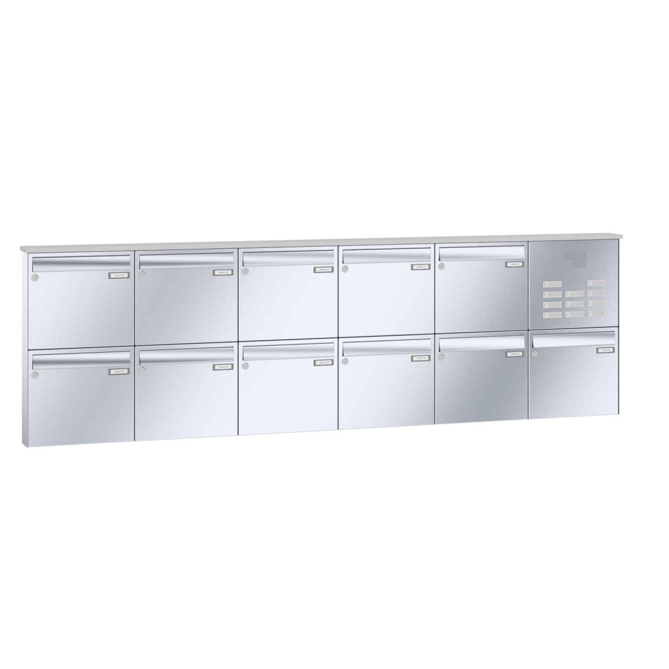 Briefkastenanlage Aufputz Edelstahl Sprech Klingel Lea 3 1-12 Fach