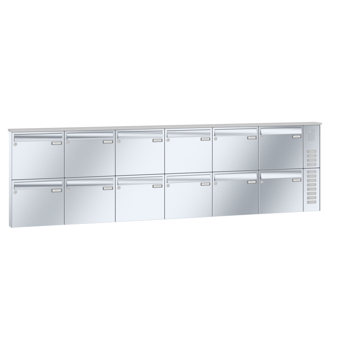 Briefkastenanlage Aufputz Edelstahl Sprech Klingel Lea 3 1-12 Fach