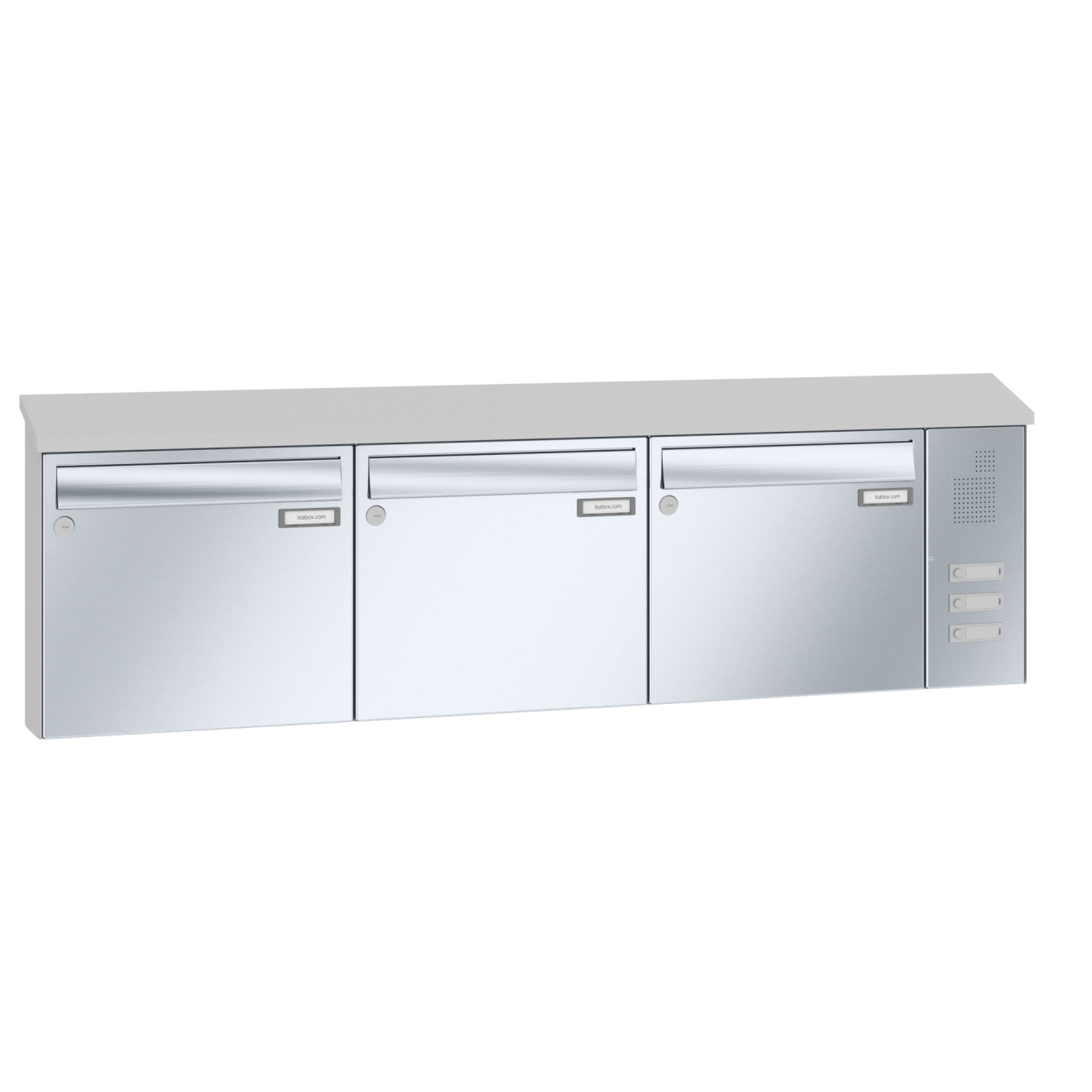 Briefkastenanlage Aufputz Edelstahl Sprech Klingel Lea 20 1-12 Fach