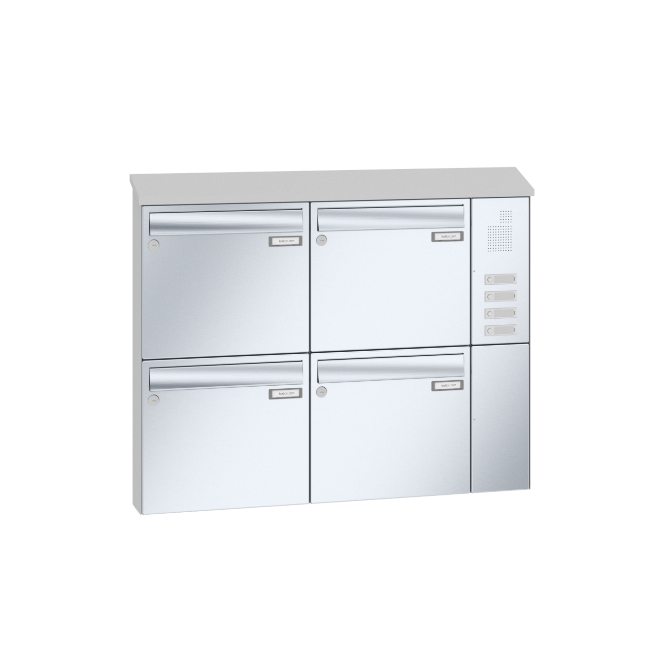 Briefkastenanlage Aufputz Edelstahl Sprech Klingel Lea 20 1-12 Fach