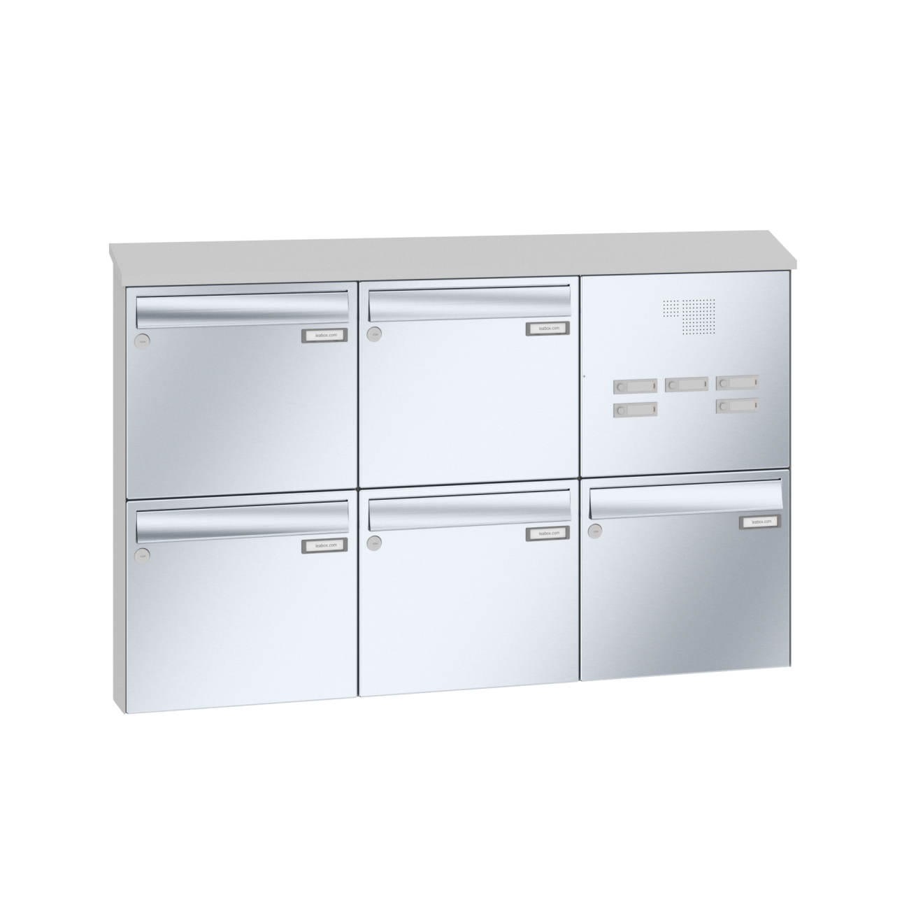 Briefkastenanlage Aufputz Edelstahl Sprech Klingel Lea 20 1-12 Fach