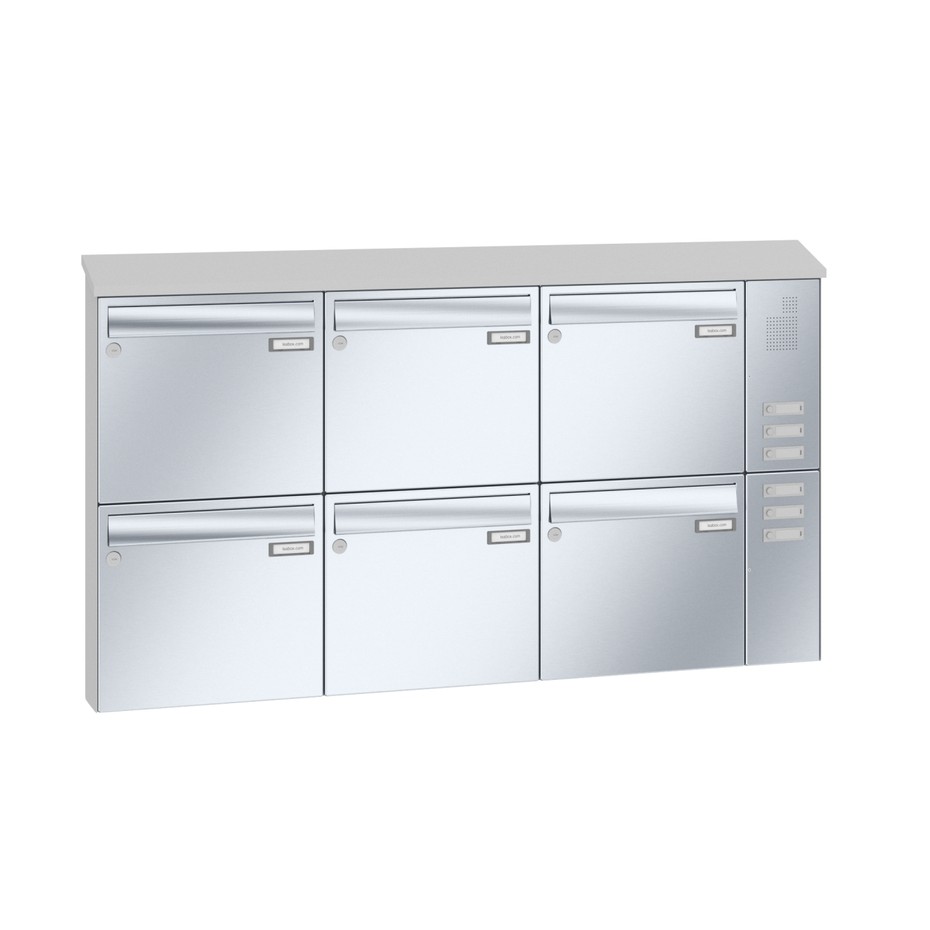 Briefkastenanlage Aufputz Edelstahl Sprech Klingel Lea 20 1-12 Fach