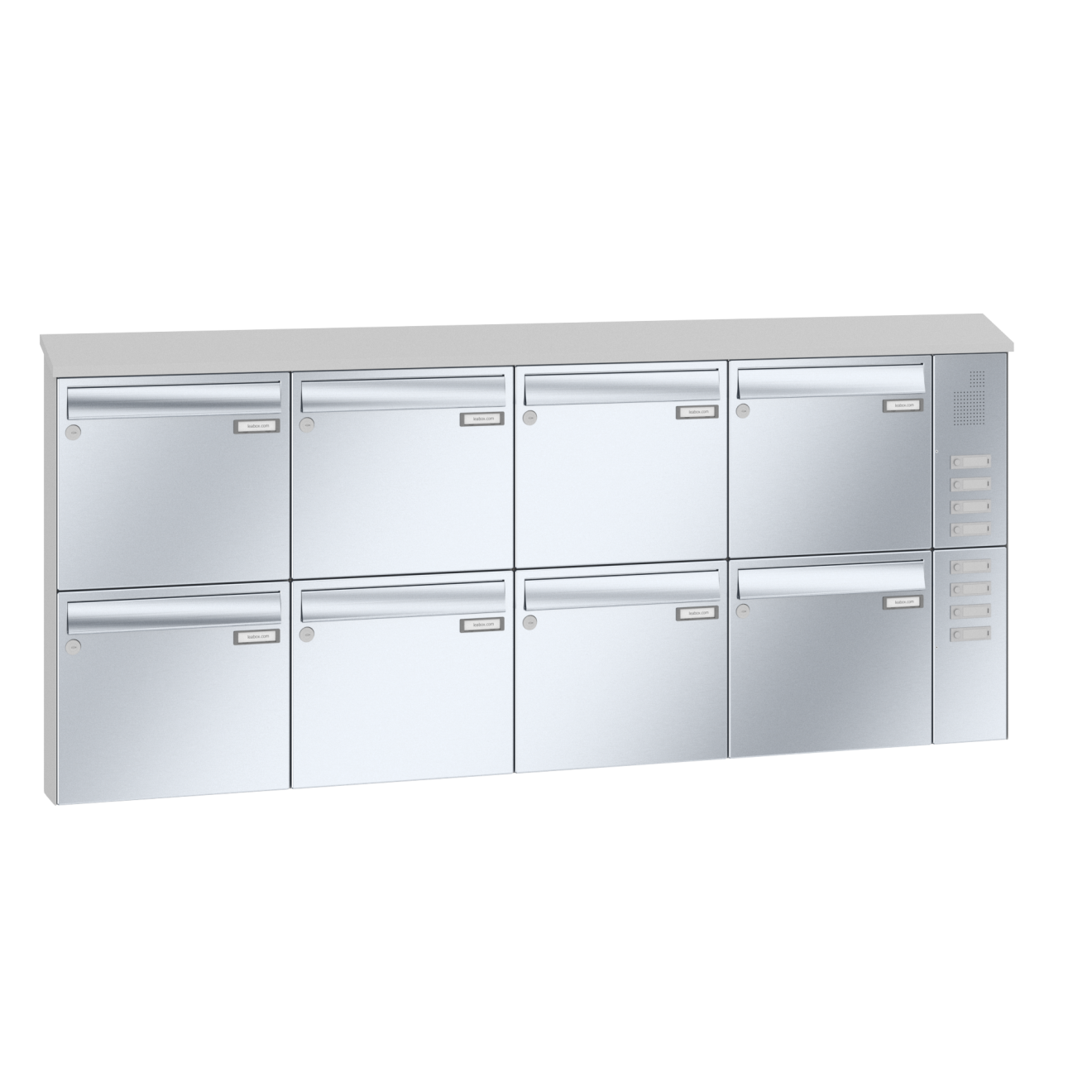 Briefkastenanlage Aufputz Edelstahl Sprech Klingel Lea 20 1-12 Fach
