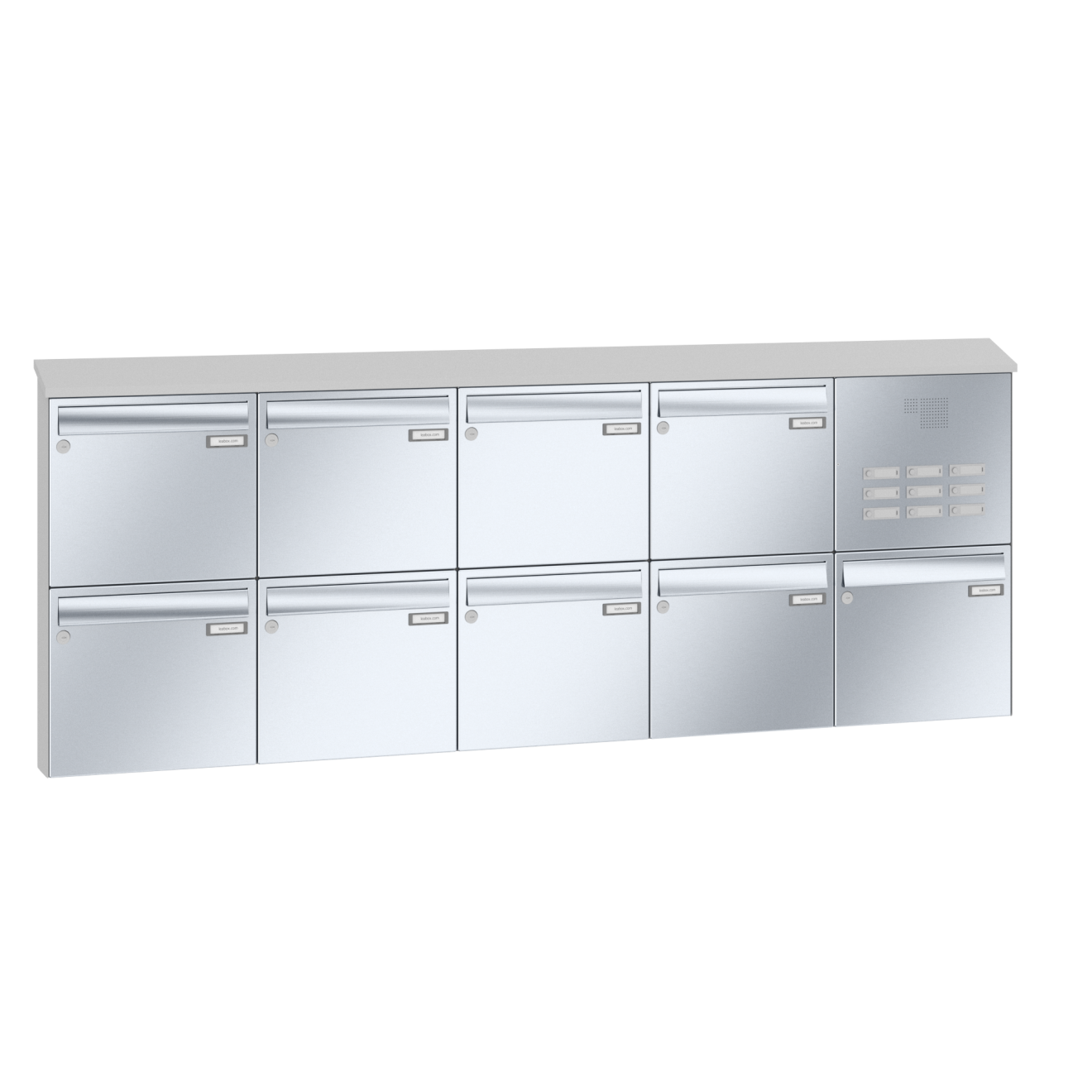 Briefkastenanlage Aufputz Edelstahl Sprech Klingel Lea 20 1-12 Fach