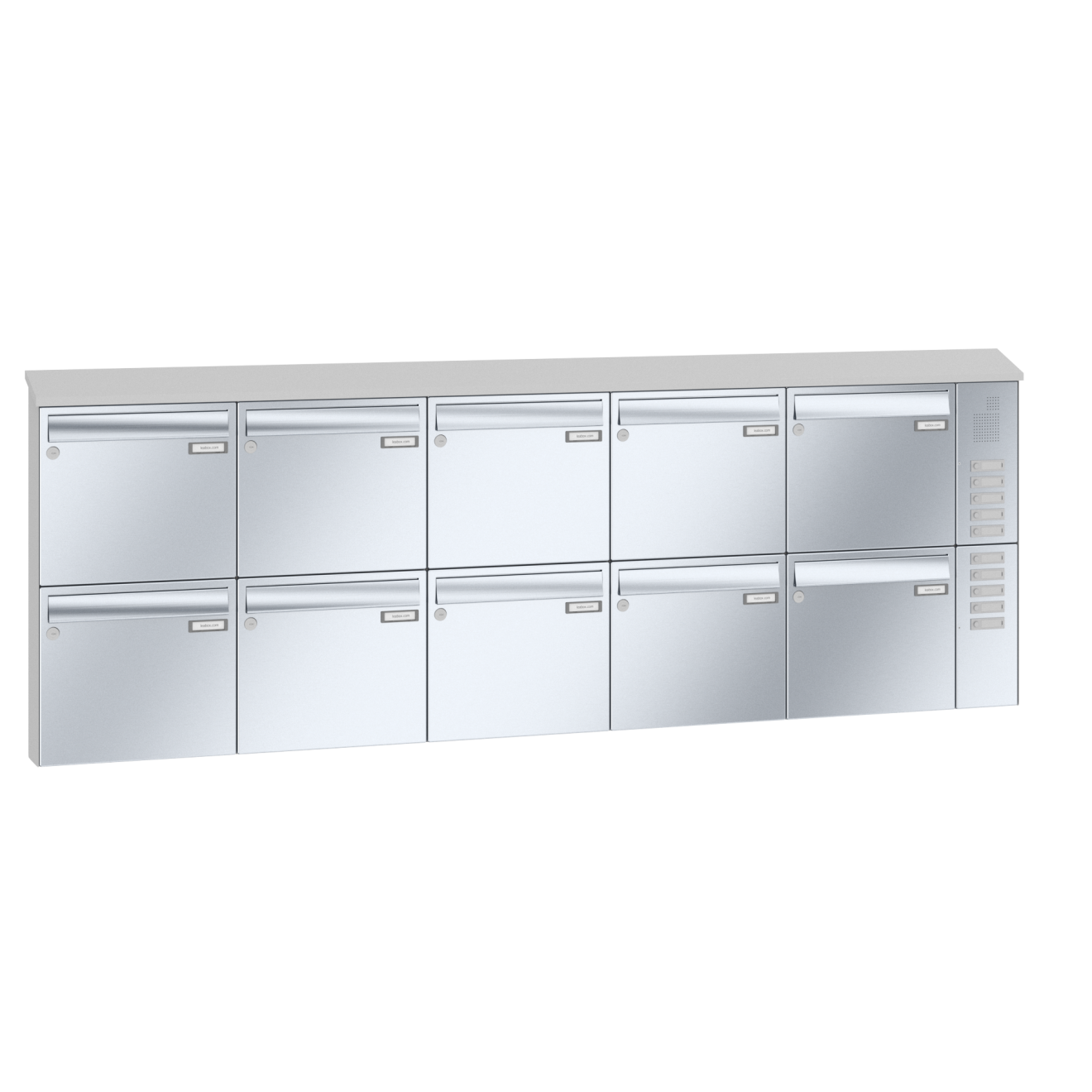 Briefkastenanlage Aufputz Edelstahl Sprech Klingel Lea 20 1-12 Fach