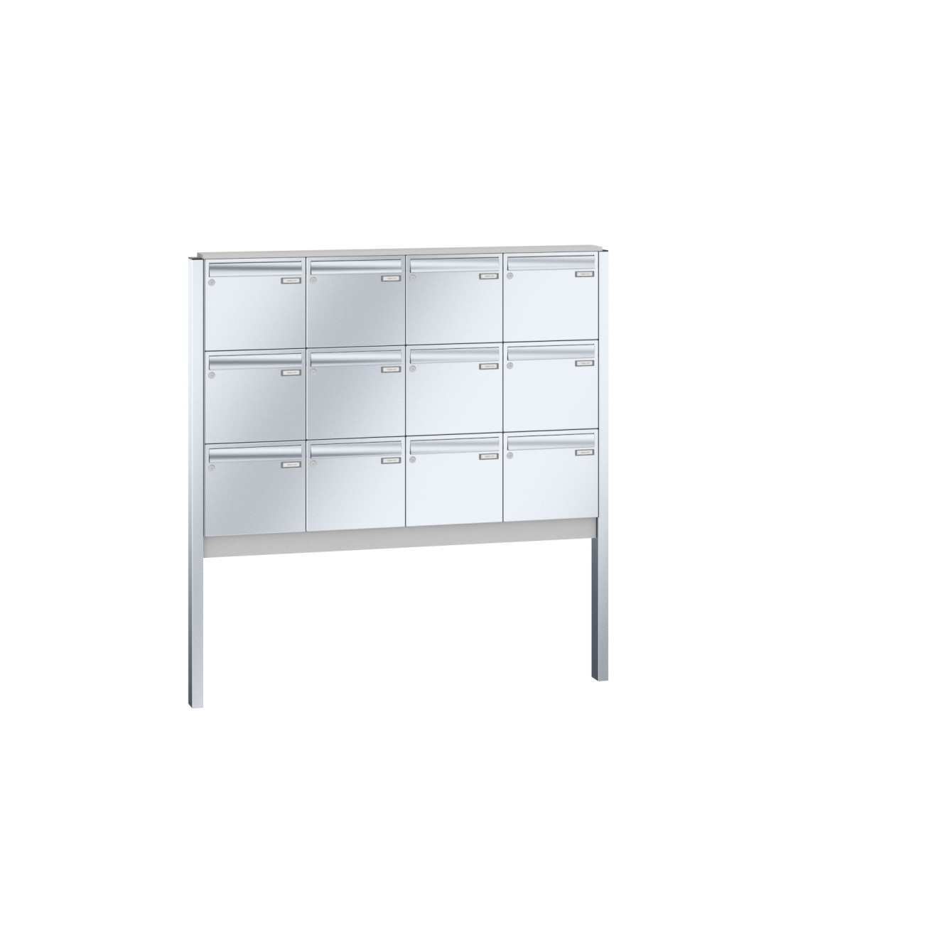 Briefkastenanlage freistehend Edelstahl Lea 3