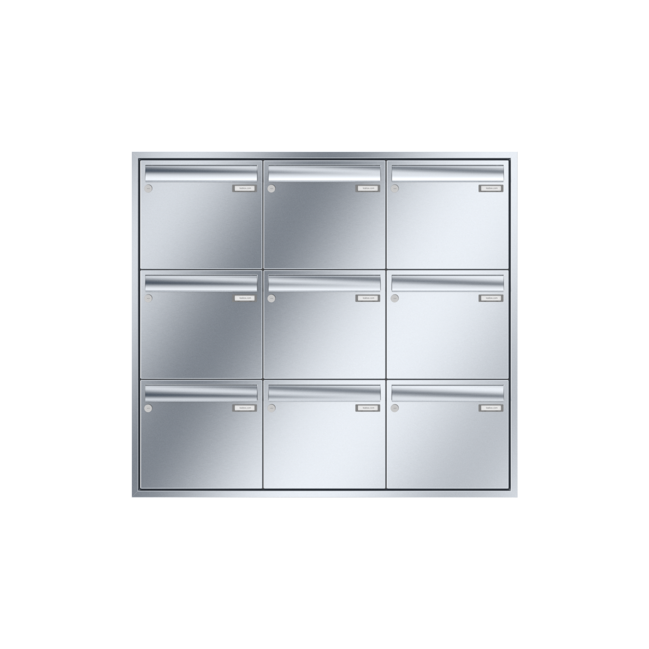 Briefkastenanlage Unterputz Edelstahl 1-12 Fach