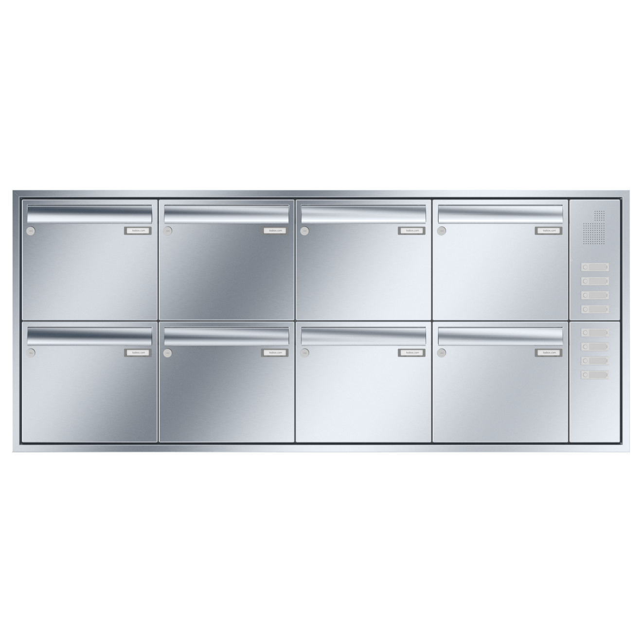 Briefkastenanlage Unterputz Edelstahl Sprech Klingel 1-12 Fach