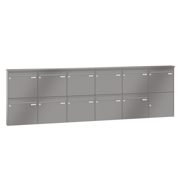 Briefkastenanlage Aufputz Lea 3 1-12 Fach, Teilnehmer: 11 Teilnehmer, Anlagenfarbe: Standard Farben