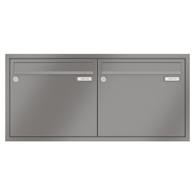Briefkastenanlage Unterputz 1-12 Fach, Teilnehmer: 2 Teilnehmer, Anlagenfarbe: Standard Farben