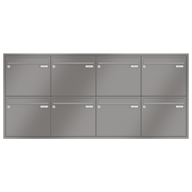 Briefkastenanlage Unterputz 1-12 Fach, Teilnehmer: 8 Teilnehmer, Anlagenfarbe: Standard Farben