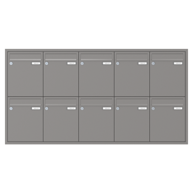 Briefkasten Unterputz 1-12 Fach, Teilnehmer: 10 Teilnehmer, Anlagenfarbe: Standard Farben