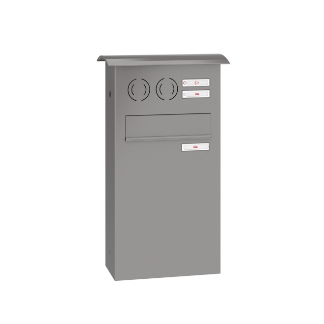 Zaunbriefkasten Convex Klingel Sprechsieb 17-0-17059, Kastengröße: 286 x 550 x 147mm ( 18 Liter ), Anlagenfarbe: Standard Farben