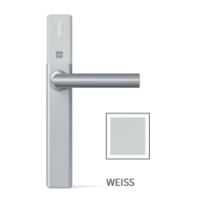 DOM ENiQ Guard Compact Wideline Set Türbeschlag, Farbe: weiß