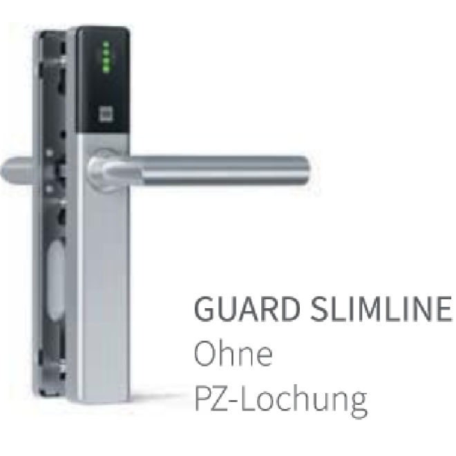 DOM ENiQ Guard Slimline Set 2-Seitig lesend Türbeschlag, PZ Entfernung: ohne PZ- Bohrung