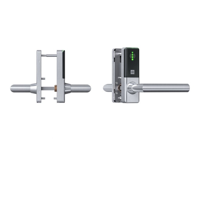 Tapkey Guard Slimline Compact elektronischer Türbeschlag, Ausführung: Set (Innen & Außen) ohne Zylinderrosetten