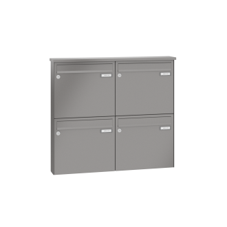 Briefkastenanlage Aufputz Lea 3 1-12 Fach, Teilnehmer: 4 Teilnehmer, Anlagenfarbe: Standard Farben