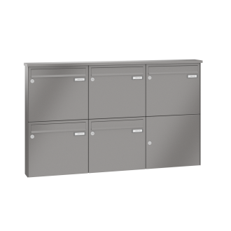 Briefkastenanlage Aufputz Lea 3 1-12 Fach, Teilnehmer: 5 Teilnehmer, Anlagenfarbe: Standard Farben