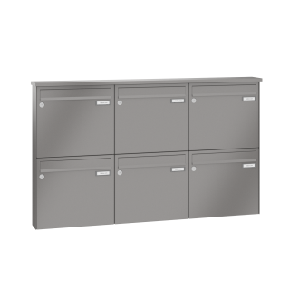 Briefkastenanlage Aufputz Lea 3 1-12 Fach, Teilnehmer: 6 Teilnehmer, Anlagenfarbe: Standard Farben