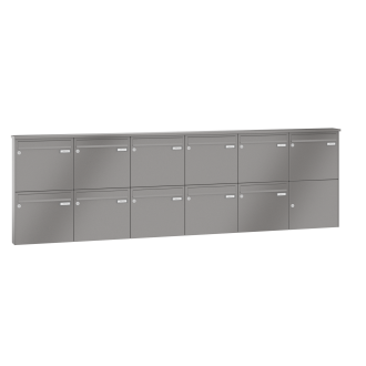 Briefkastenanlage Aufputz Lea 3 1-12 Fach, Teilnehmer: 11 Teilnehmer, Anlagenfarbe: Standard Farben