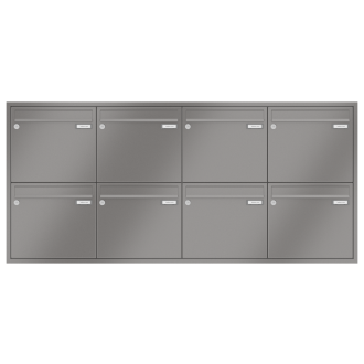 Briefkastenanlage Unterputz 1-12 Fach, Teilnehmer: 8 Teilnehmer, Anlagenfarbe: Standard Farben