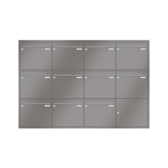 Briefkastenanlage Unterputz 1-12 Fach, Teilnehmer: 11 Teilnehmer, Anlagenfarbe: Standard Farben