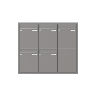 Briefkasten Unterputz 1-12 Fach, Teilnehmer: 5 Teilnehmer, Anlagenfarbe: Standard Farben