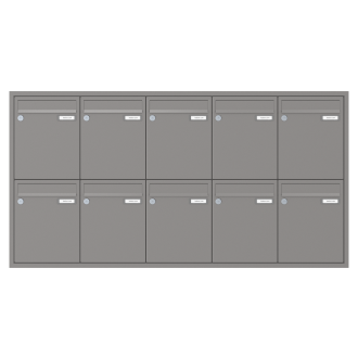 Briefkasten Unterputz 1-12 Fach, Teilnehmer: 10 Teilnehmer, Anlagenfarbe: Standard Farben