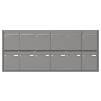 Briefkasten Unterputz 1-12 Fach, Teilnehmer: 12 Teilnehmer, Anlagenfarbe: Standard Farben