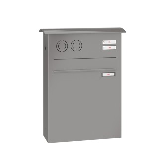 Zaunbriefkasten Convex Klingel Sprechsieb 17-0-17059, Kastengröße: 396 x 550 x 147mm ( 25 Liter ), Anlagenfarbe: Standard Farben