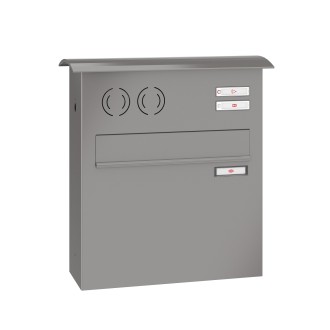 Zaunbriefkasten Convex Klingel Sprechsieb 17-0-17059, Kastengröße: 396 x 440 x 147mm ( 19 Liter ), Anlagenfarbe: Standard Farben