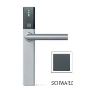 DOM ENiQ Guard Compact Wideline Set Türbeschlag, Farbe: schwarz