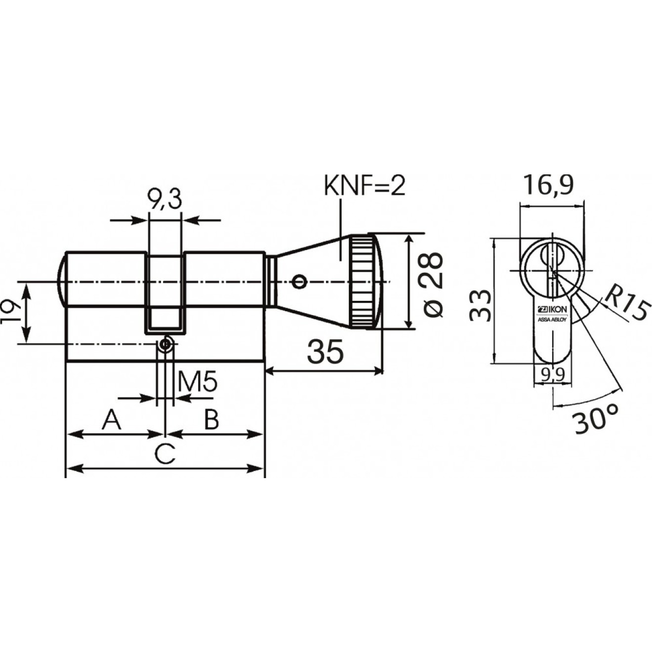 Vector Profil Rippe Knaufzylinder KNF2 Vector Profil Rippe Knaufzylinder KNF2