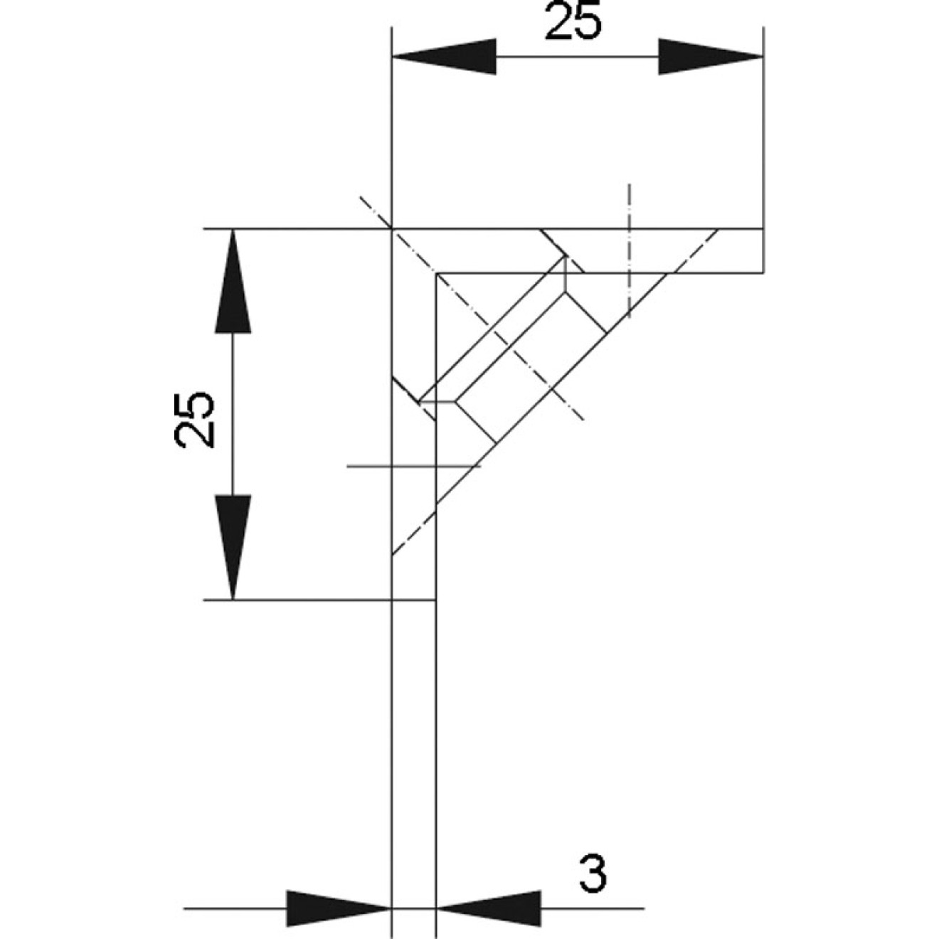 Schließblech IKON 9M50 - Maße