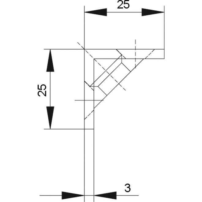 Schließblech IKON 9M46 - Maße