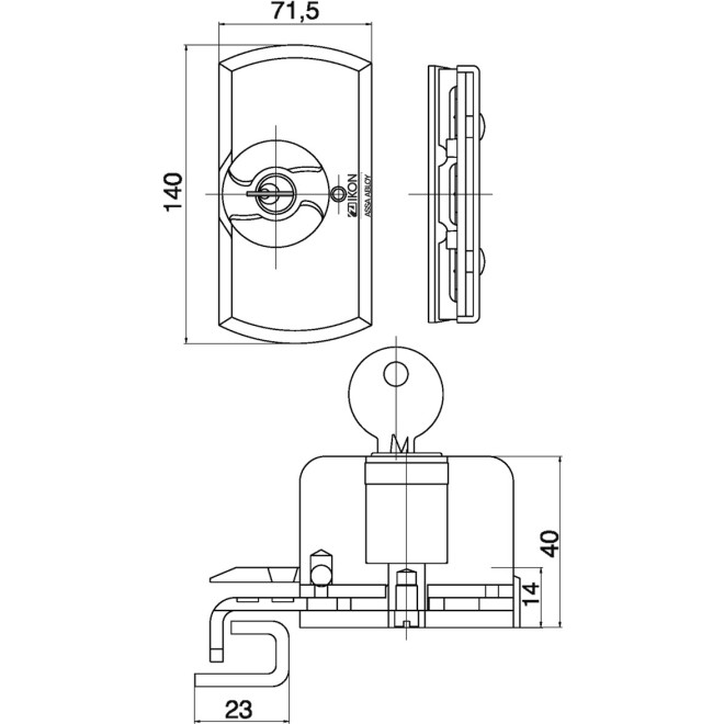 Fenstersicherung Krallfix 2 - Maße