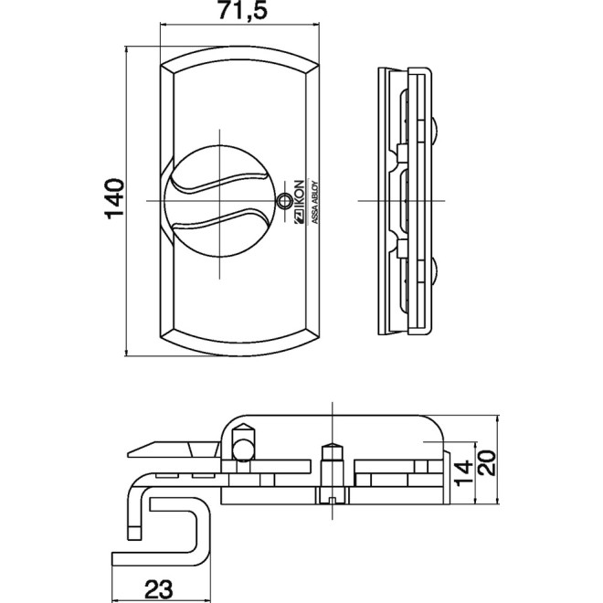 Fenstersicherung Krallfix 1 - Maße