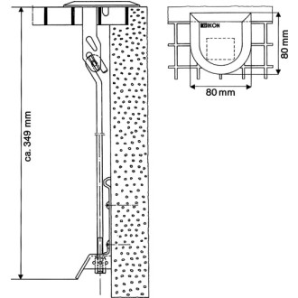 Gitterrostsicherung 8172 - Maße