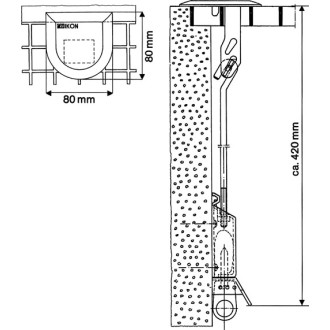 Gitterrostsicherung 8173 - Maße