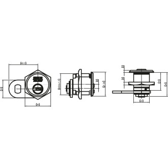 IKON RW6 Hebelzylinder technische Zeichnung