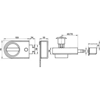 Kastenschloss 132 - Maße